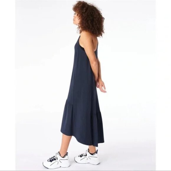 💕SWEATY BETTY💕 Ace Racerback Midi Dress ~ Navy Blue Large L NWT - Picture 4 of 16